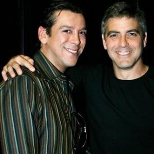 Francesco Vitali and George Clooney from the shooting of the TV series unscripted