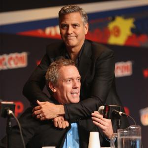 George Clooney Laurie George and Hugh Laurie at event of Rytojaus zeme 2015