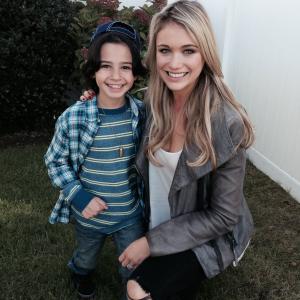 Jesse with Katrina Bowden while they were working on the set of the movie Hard Sell