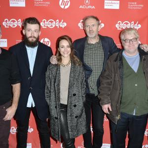 Willem Dafoe, Philip Seymour Hoffman, Anton Corbijn, Rachel McAdams, John Cooper and Grigoriy Dobrygin at event of A Most Wanted Man (2014)