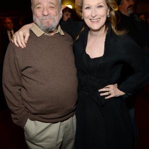 Meryl Streep and Stephen Sondheim at event of Into the Woods 2014