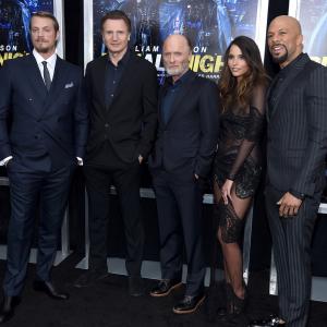 Ed Harris, Liam Neeson, Common, Joel Kinnaman and Genesis Rodriguez at event of Begte visa nakti (2015)