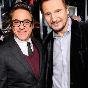 Robert Downey Jr. and Liam Neeson at event of Nezinomas (2011)