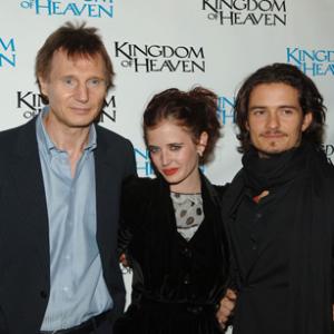Liam Neeson, Orlando Bloom and Eva Green at event of Kingdom of Heaven (2005)