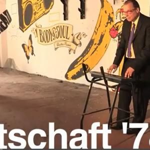 Freigeist van Tazzy playing the last surviving member of the German Electropop Band Botschaft 78 in the Irish web comedy show Electric Picnic TV 3 in May 2014 recorded in Dublins Chocolate Factory