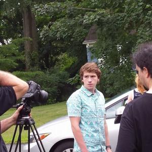 Aaron Latta Morissette on set being filmed for the Feature Film Road Rage Directed by Brad Mays