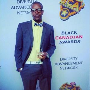 Award nominee Al McFoster arriving on the red carpet at the 2014 Black Canadian Awards