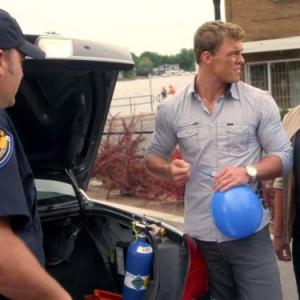 Still of Darin Brooks and Alan Ritchson in Blue Mountain State 2010