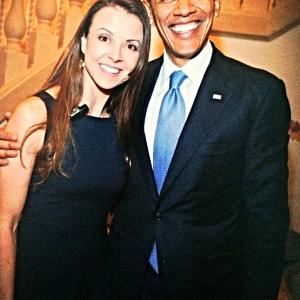 Amber Bollinger producing a fundraiser for President Obama