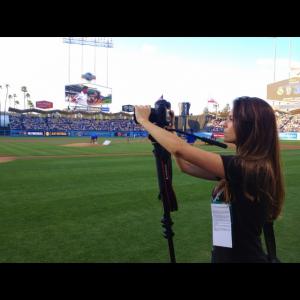 Shooting Yankee baseball documentary at Dodgers Stadium