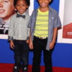 Makhari Elam and little brother Kaleo Elam at Kaleos movie premier Grown Ups 2