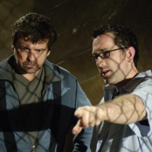 Angus Macfadyen and Darren Lynn Bousman in Saw III 2006