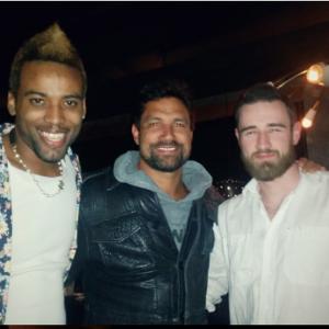 Kelvin Taylor with fellow Actor friends Manu Bennett Spartacus ARROW and James Wells Spartacus127