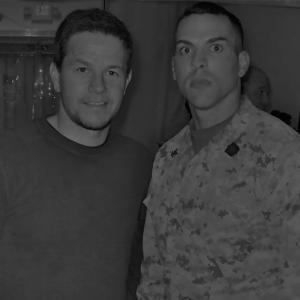 Returned from a combat mission and then had dinner with Mark Wahlberg Great Guy