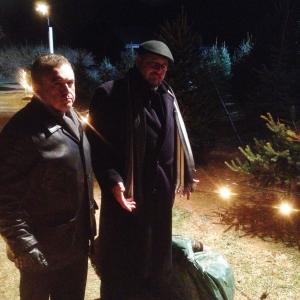 On the set of The White Spruce as one of the Mob Brothers