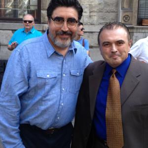 On the set of Love is Strange with Alfred Molina