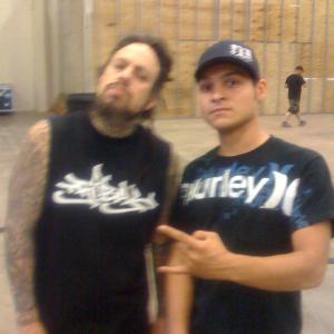 Chris with Fieldy from Korn