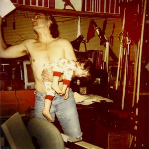 I was a Mr. Mom from 1991 to 2011. As you can see I tried not to let my kids slow me down. Most of my recordings and writings were done at night when everyone was sleeping. That's son Rory in my arms in Angeles Forest cabin.