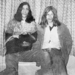 Coyote (left) and Brit buddy. Photo taken in Doyle House Fraternity where I lived in 1971/72 while attending MUN Memorial University of Newfoundland. I'd been growing my hair since exiled from USA in June 1970.