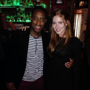 Montrel Miller and Emmy Argo at the premiere of Coffee Shop