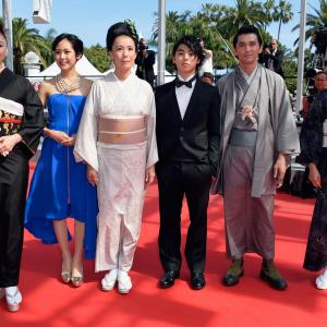 Naomi Kawase, Miyuki Matsuda, Jun Murakami, Makiko Watanabe, Jun Yoshinaga and Nijirô Murakami at event of Futatsume no mado (2014)