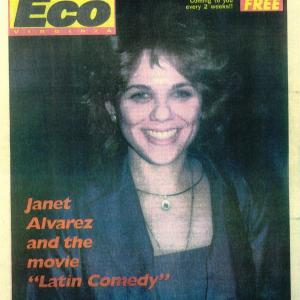 Front Page of El Eco de Virginia Janet Alvarez and Latin Comedy