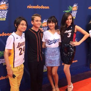 At the 2015 Kids Choice Sports with Rio Mangini Buddy Handleson and Haley Tju Orange Carpet July 18 2015