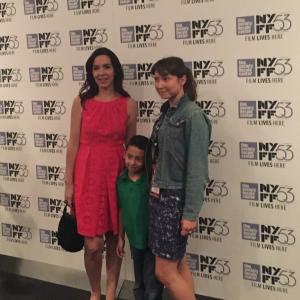 Finnerty Steeves  Julian Antonio de Leon with Director Sonya Goddy at the NYFF premiere of SUNDAE