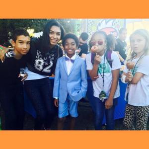 My cousins and I with Black-ish star Miles Brown.