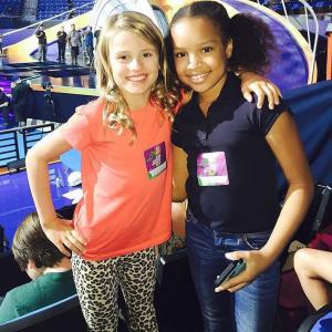 Working the Kids' Choice Sports Awards with my acting friend Isabella Cuda.
