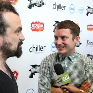 Elijah Wood and Nacho Vigalondo at event of Open Windows (2014)