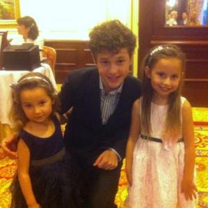 Shea along with her sister Sofie and Nolan Gould from Modern Family at ACT Today's Denim and Diamonds charity event.