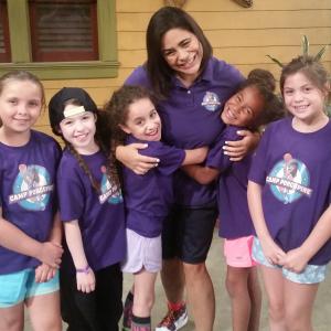 Ashlyn on the set of Liv and Maddie with Jessica Marie Garcia April MarshallMiller and all of the Camp Porcupine girls! Go Porcupines! Eep Eep Eep!