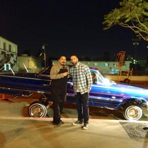 Actors Emilio Rivera  Sam Sheikhan on the set of the TV Series Gang Related