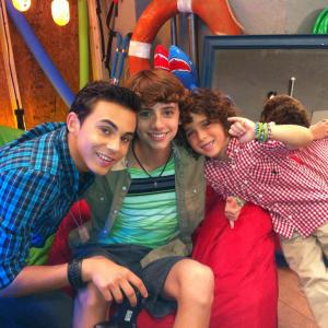 Jason Mavrick Moreno and Tyler Alvarez on the Nickelodeon set