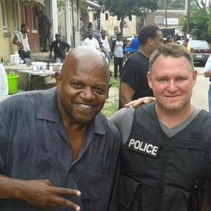 With Charles Dutton On-Set