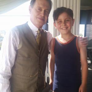 Evan with Steve on the set of Boardwalk Empire season 4