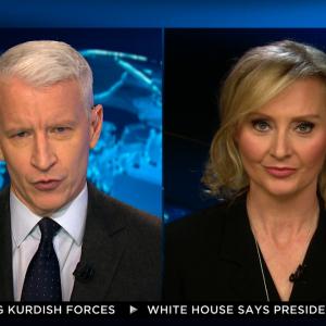 Correspondent Alex Quade live on CNNs AC360 show with anchor Anderson Cooper