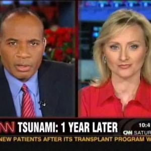 CNN Correspondent Alex Quade live studio interview for CNN Saturday show