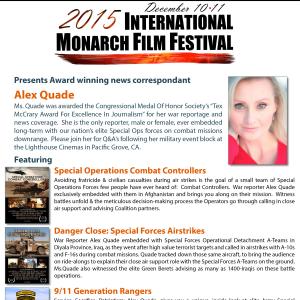 Alex Quade wins Jury Award for her three short documentaries on special operations at the Monarch Film Festival