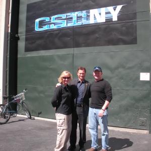 War Reporter Alex Quade joins awardwinning actor and troop advocate Gary Sinise and Horse Soldier Joe Jung on the set of CSINY Studio City Los Angeles CA
