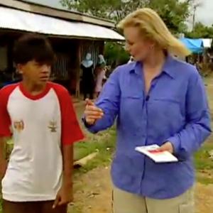 CNN Correspondent Alex Quade in refugee camp in Bande Aceh Indonesia one year after the tsunami Alex tracked down the same orphaned children she interviewed initially to see how they were doing Her reports aired on CNN worldwide to critical acclaim