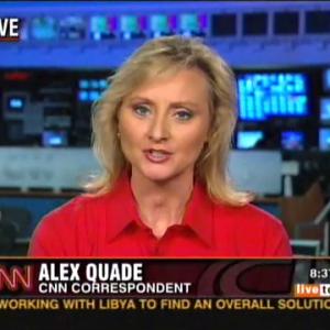 CNN Correspondent Alex Quade studio live shot at CNN New York Headquarters, for 