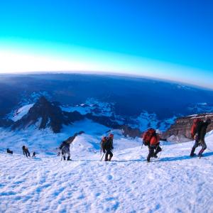 War Reporter Alex Quade summiting Mt Rainier with wounded Special Operators before redeploying to Iraq and Afghanistan 2008