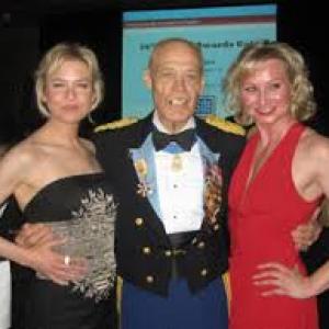 (left to right) Academy Award winning actress Renee Zellweger, Medal of Honor Recipient Col. Robert L. Howard, War Reporter Alex Quade at USO Gala, Washington DC.