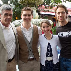 (Left to right) Garry Nation (Polycarp: Destroyer Of Gods, Indescribable), Rusty Martin (Courageous, Jackson's Run), Stacey Bradshaw (Touched By Grace, Uncommon), and Nathan Jacobson at the 2014 Christian Worldview Film Festival in San Antonio.