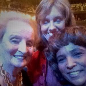 The former Secretary of State Ms Madeleine Albright and my business partner Lenka Talska and I in Brooklyn NY 2012