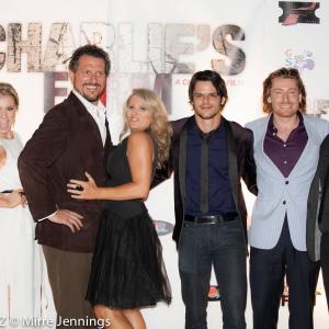 Photo shoots on the Charlies Farm World Premiere red carpet with the other supporting cast members