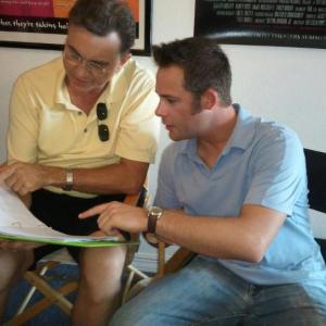 Best Friends TV Series  Jason Wiechert working on lines at the Studio for the next scene with Donald H Steward
