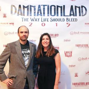 Red carpet at Damnationland 2015 premiere Portland Maine with actressplaywright Kat Loef Neurophreak The Poet and 8 other short films are part of Damnationland 15